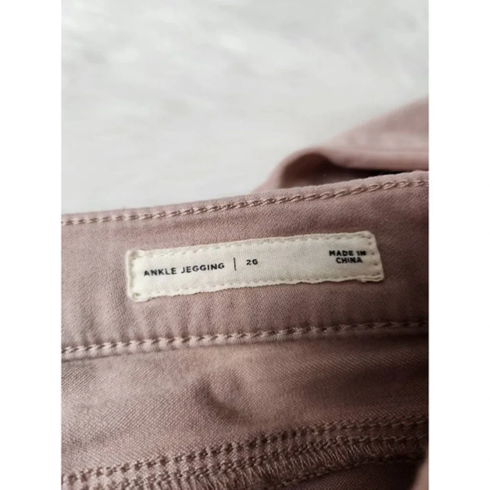 Pacsun Womens Ankle Jeggings‎ Beige Stretch Mid Rise Pockets Denim Casual 26